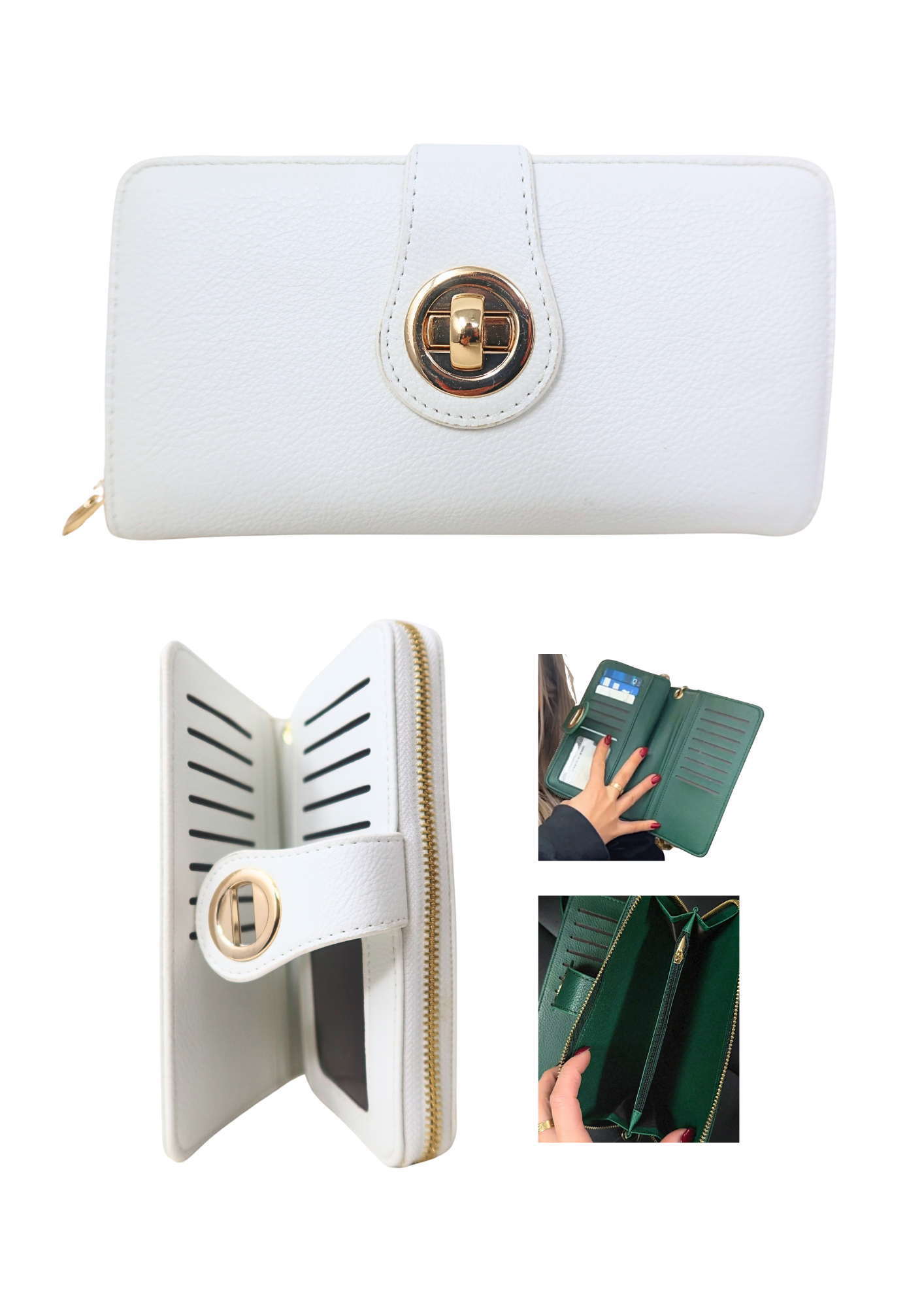Bi-Fold Wallet with Zipper