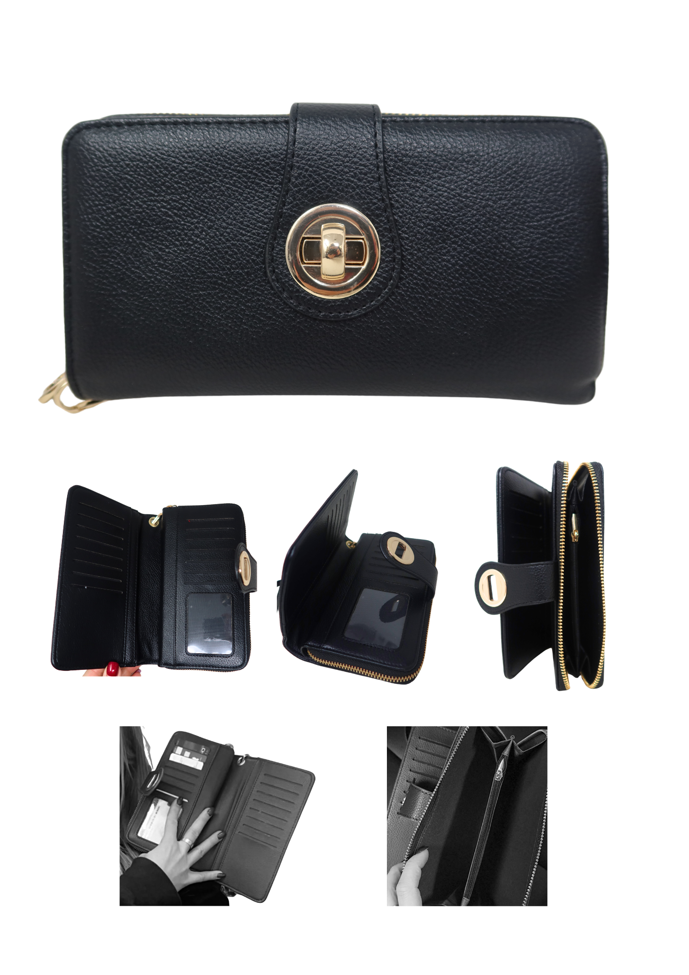 Bi-Fold Wallet with Zipper