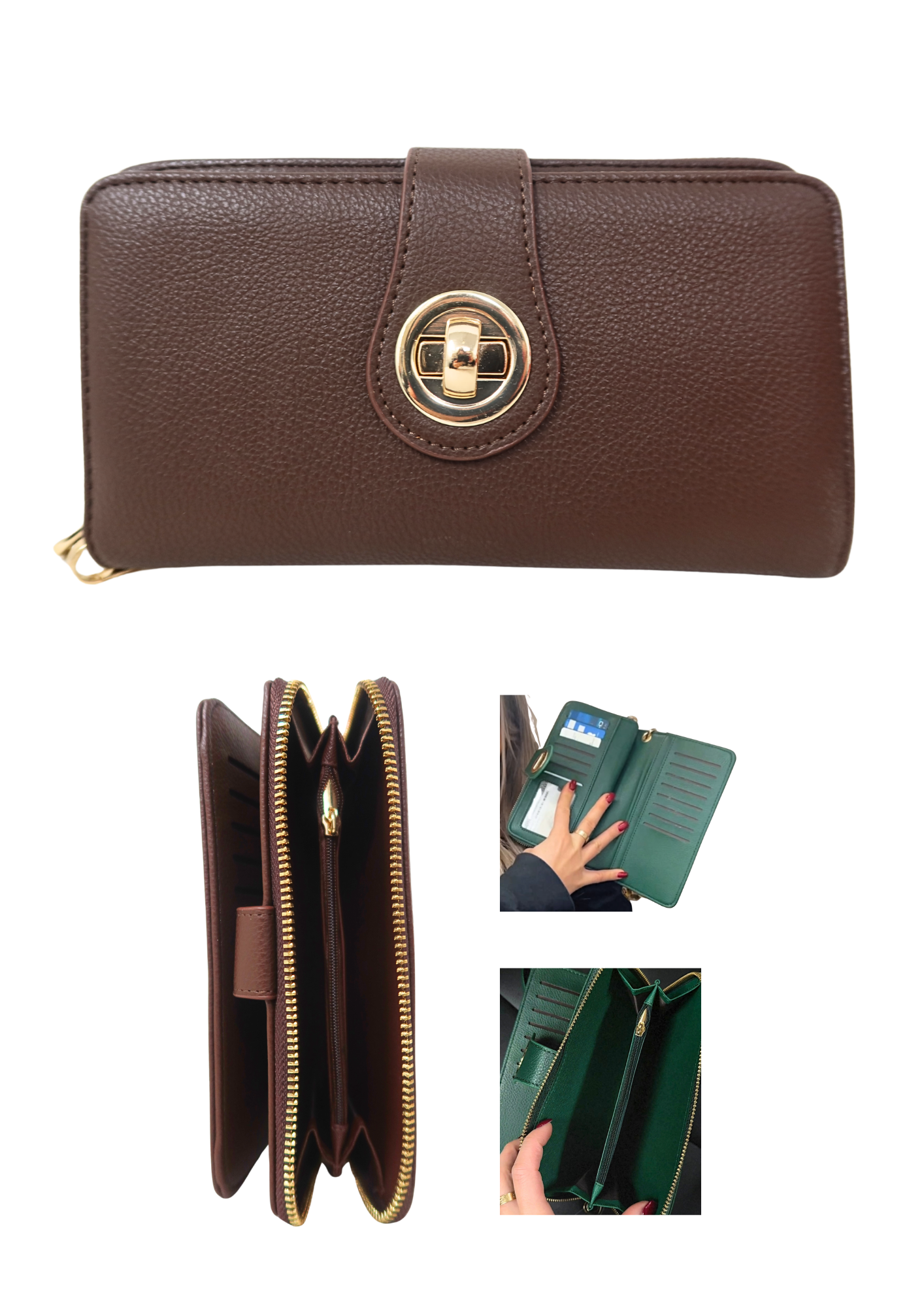 Bi-Fold Wallet with Zipper