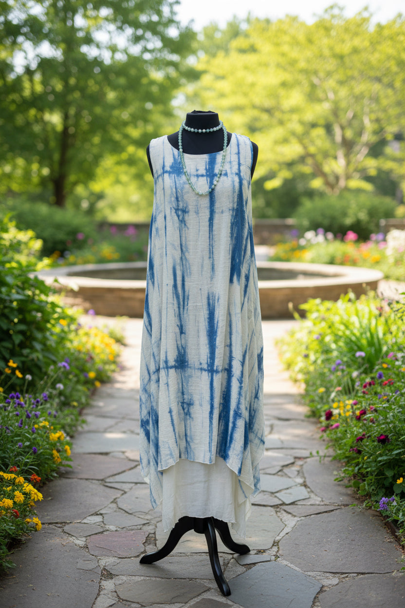 Coastal Tide Linen Dress