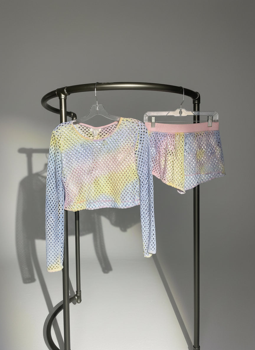 Rainbow Short Swim Cover Up