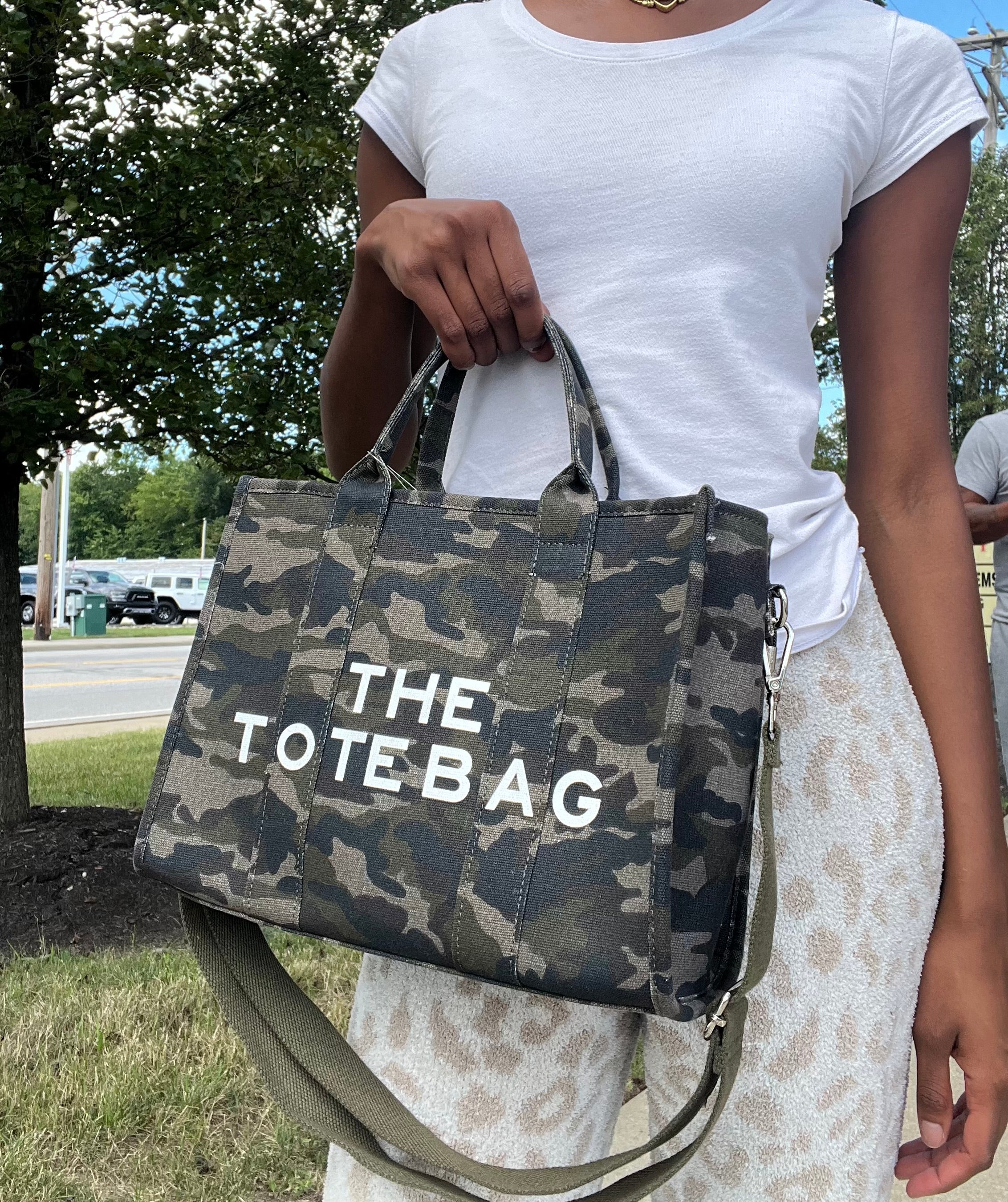 Camo Crossbody Tote
