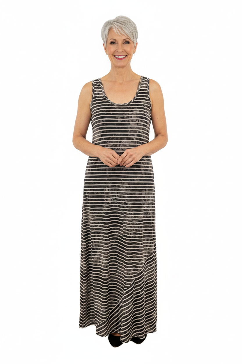 Stripped Maxi Dress