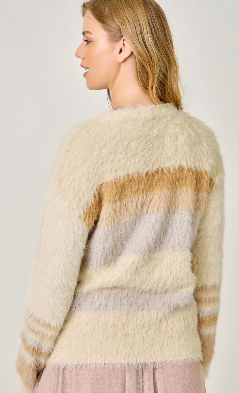 Color Blocked Stripe Sweater