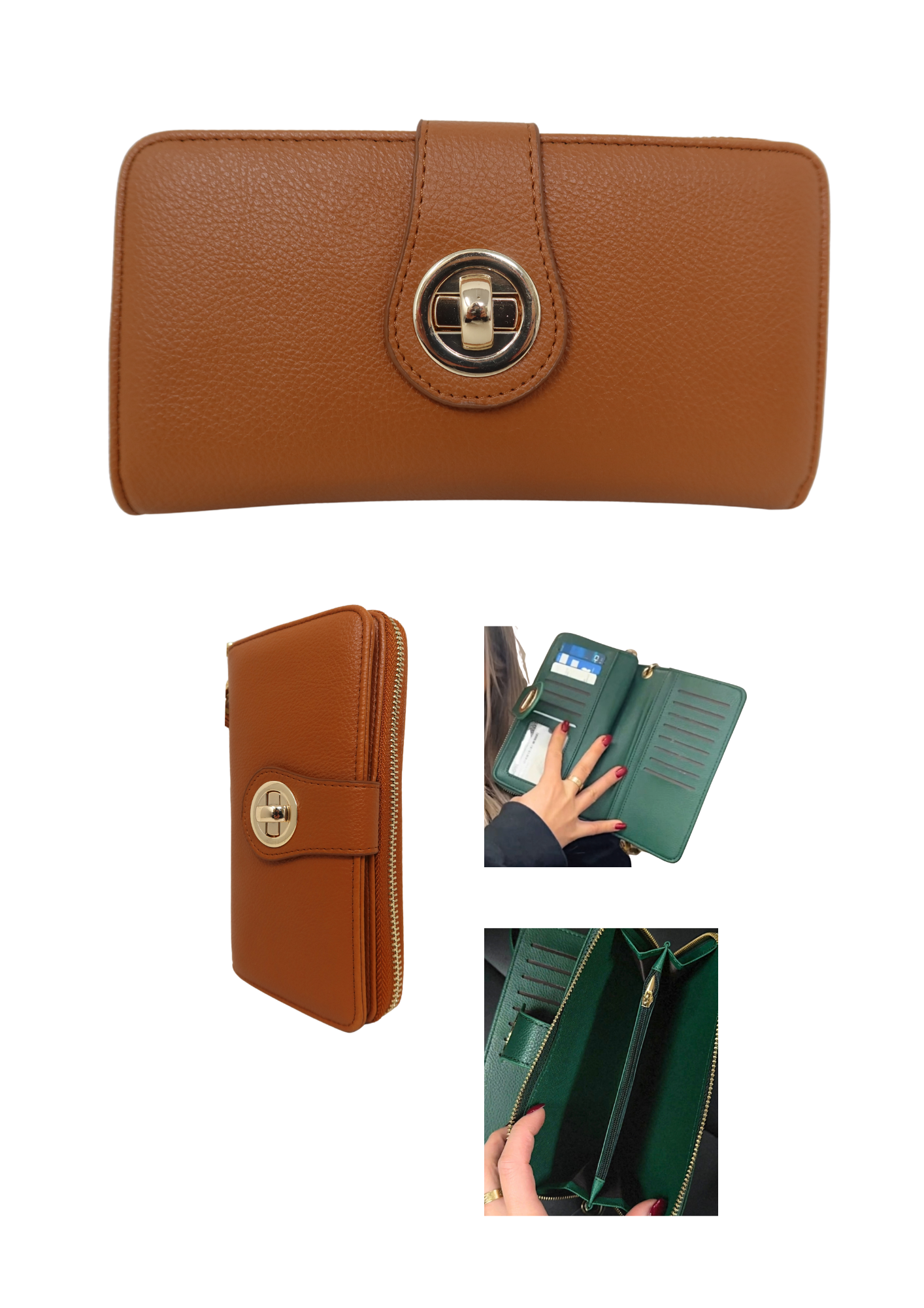 Bi-Fold Wallet with Zipper