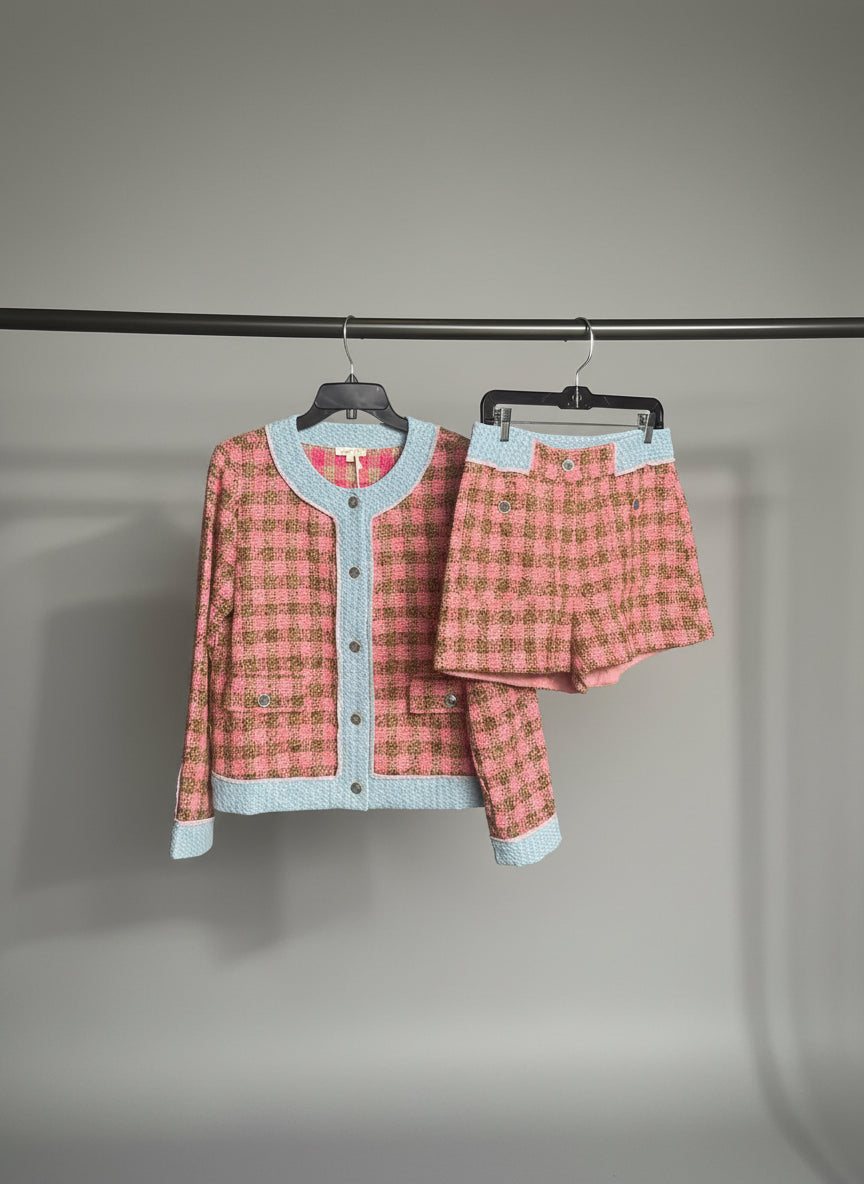  Tweed Two Piece Short Set 