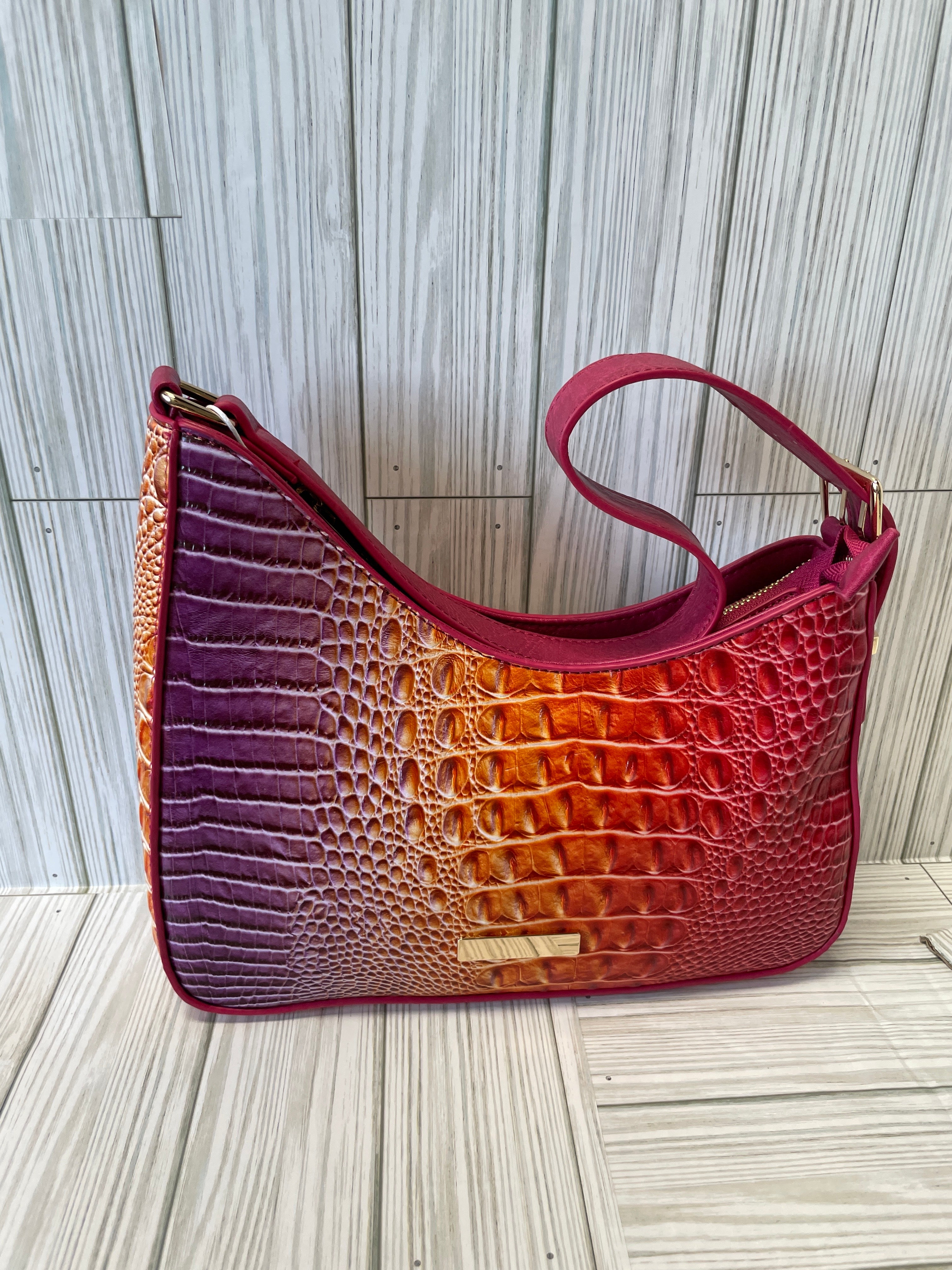Multicolor Gator Texture Purse