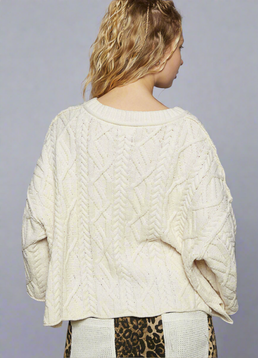 Crema Cable Knit Sweater
