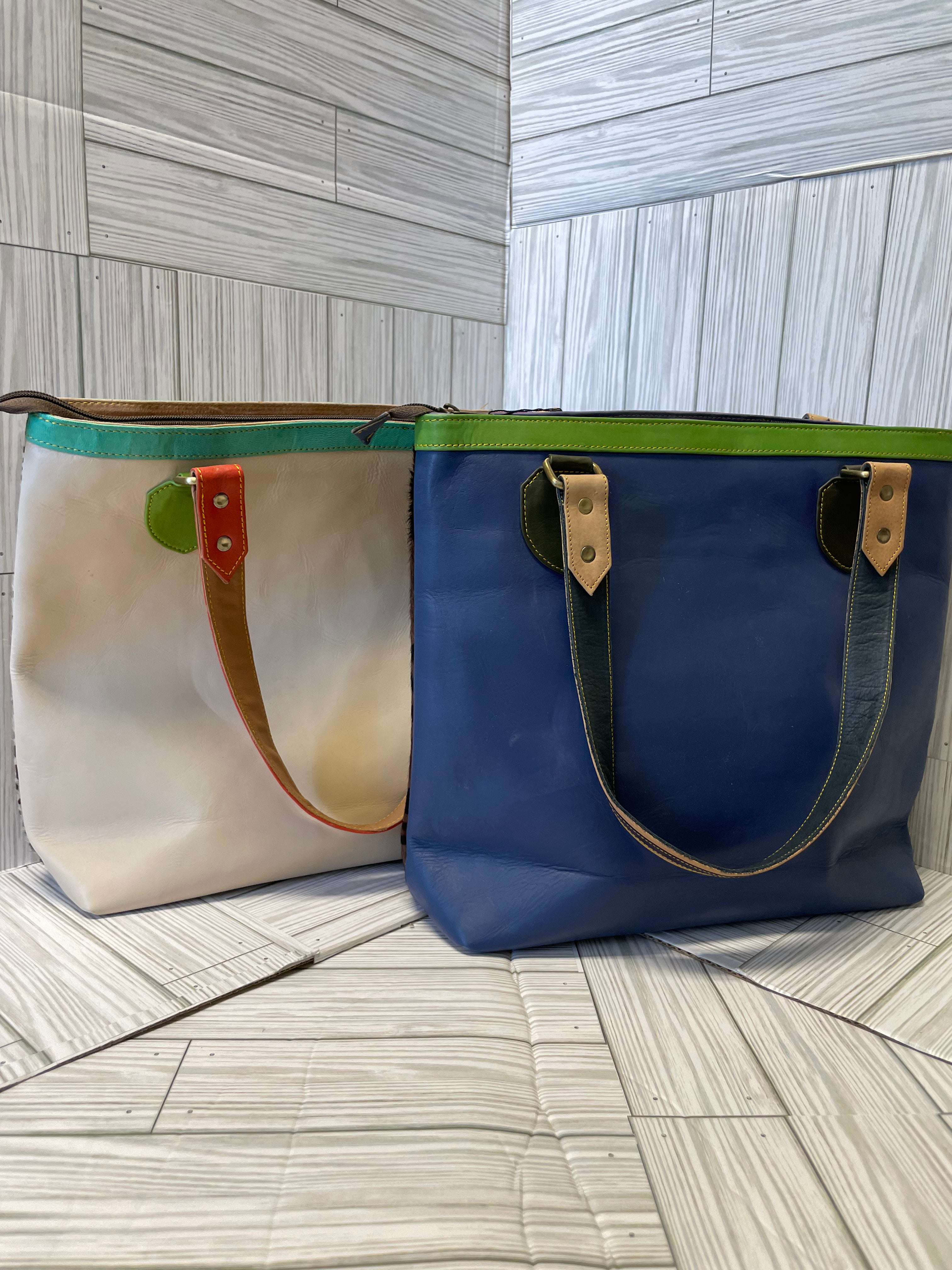Multi Print Stripe Tote