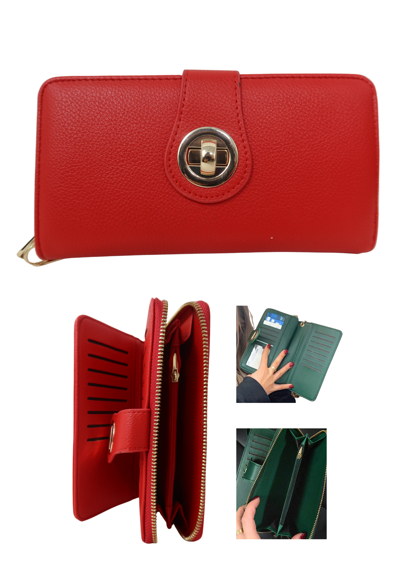 Bi-Fold Wallet with Zipper