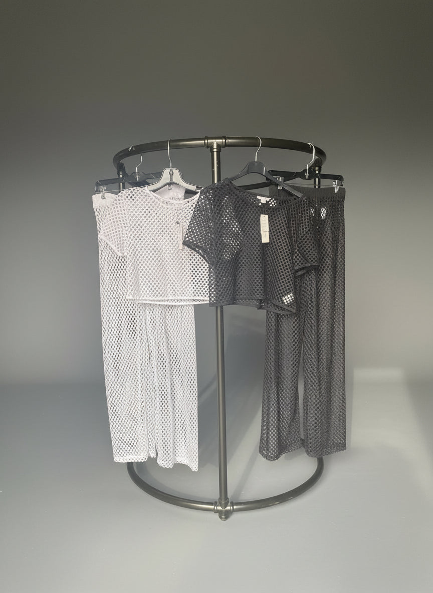 Fishnet Top and Pants Swim Cover-Up