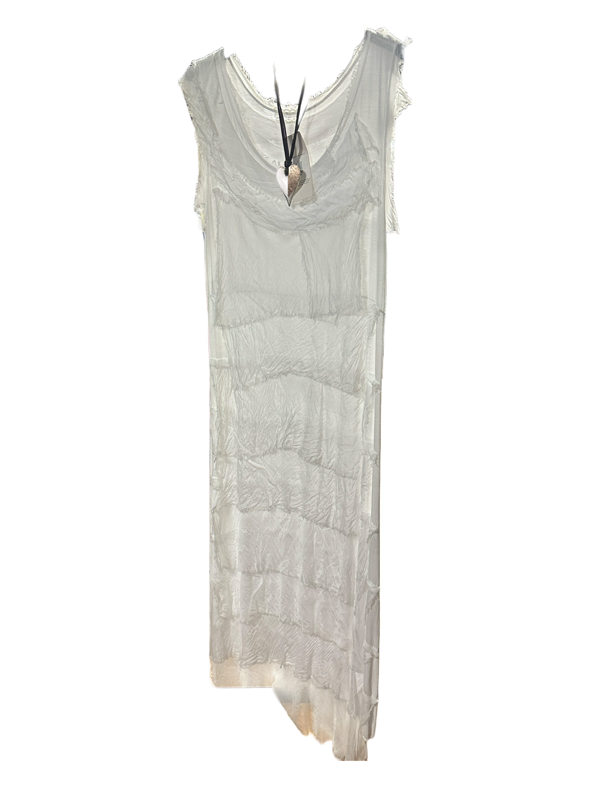 Frayed Layer Solid Dress