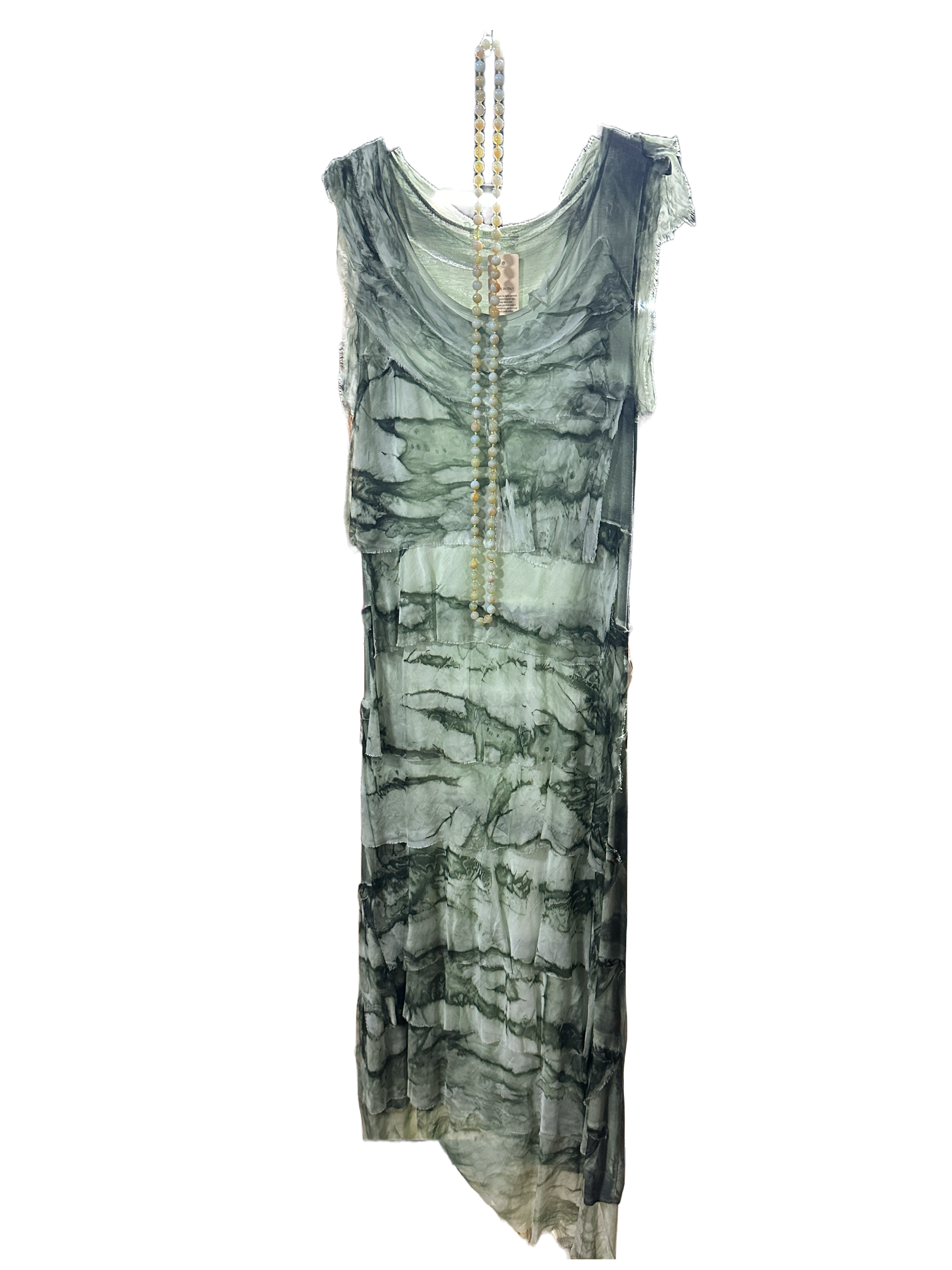 Frayed Layer Marble Dress